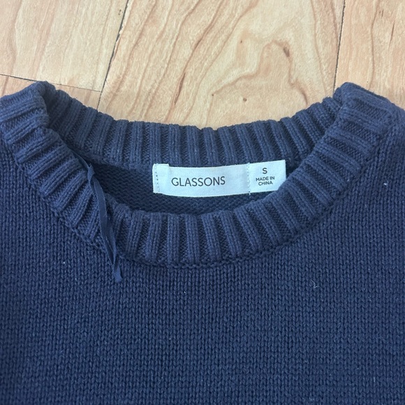 Glassons Blue Crewneck Sweater with Ribbed Detailing - Picture 2 of 2
